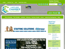 Tablet Screenshot of lakelandchamber.com